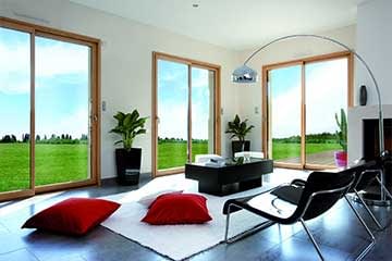 Baies vitrées Alu-bois